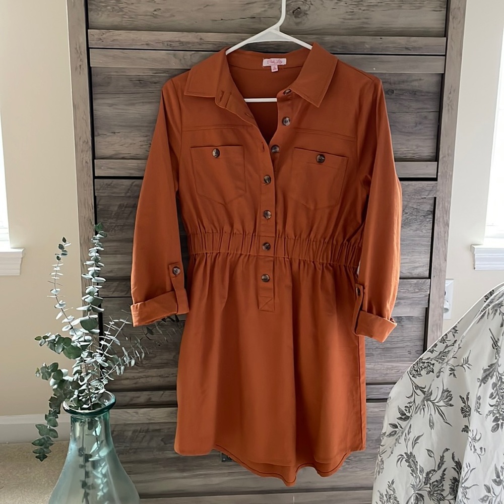 Utility Dress Pink Lily